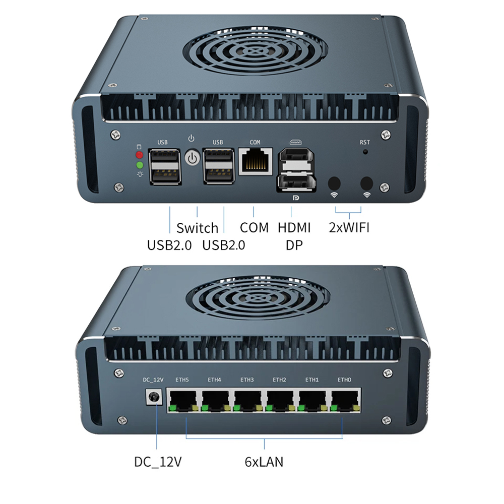 Mini PC Fan 6*i226-V 2.5G LAN  - Ddr5 64Gb avis et prix
