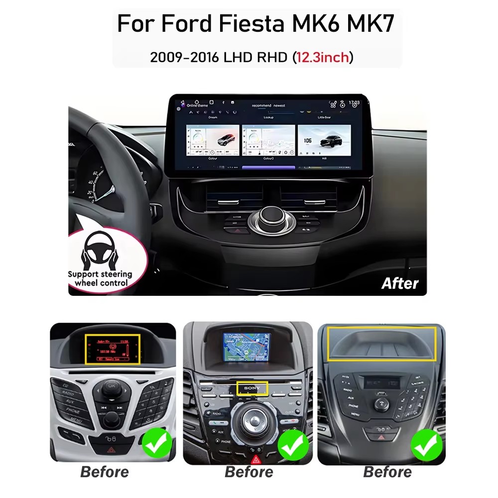 12,3 pouces - Pour Ford Fiesta - Ddr5 8Gb avis et prix